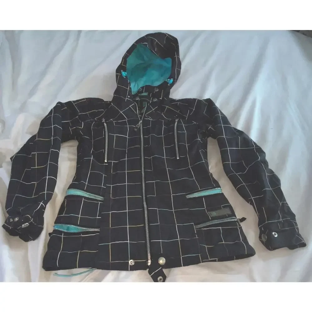 Burton Dry Ride Snowboarding Ski Jacket Hooded Shell Full Zip Womens Small - Picture 1 of 8
